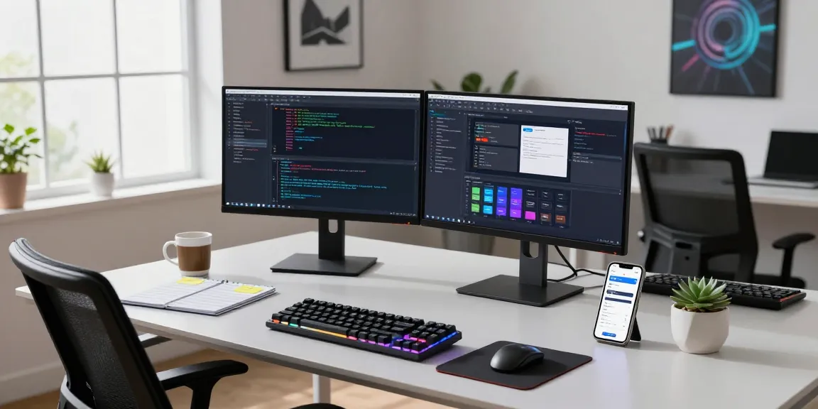 Developer coding at a modern desk highlighting the WPS Official Website.